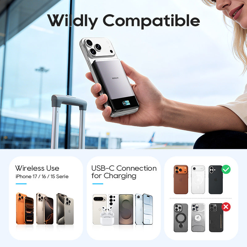 Qi2 Magnetic Wireless Power Bank 15W Fast Charging