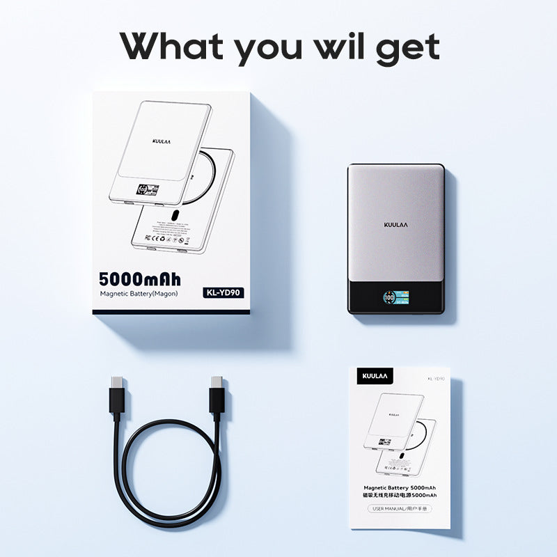Qi2 Magnetic Wireless Power Bank 15W Fast Charging