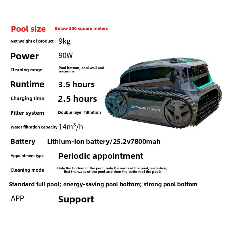Automatic Wireless Pool Vacuum Cleaner Robot